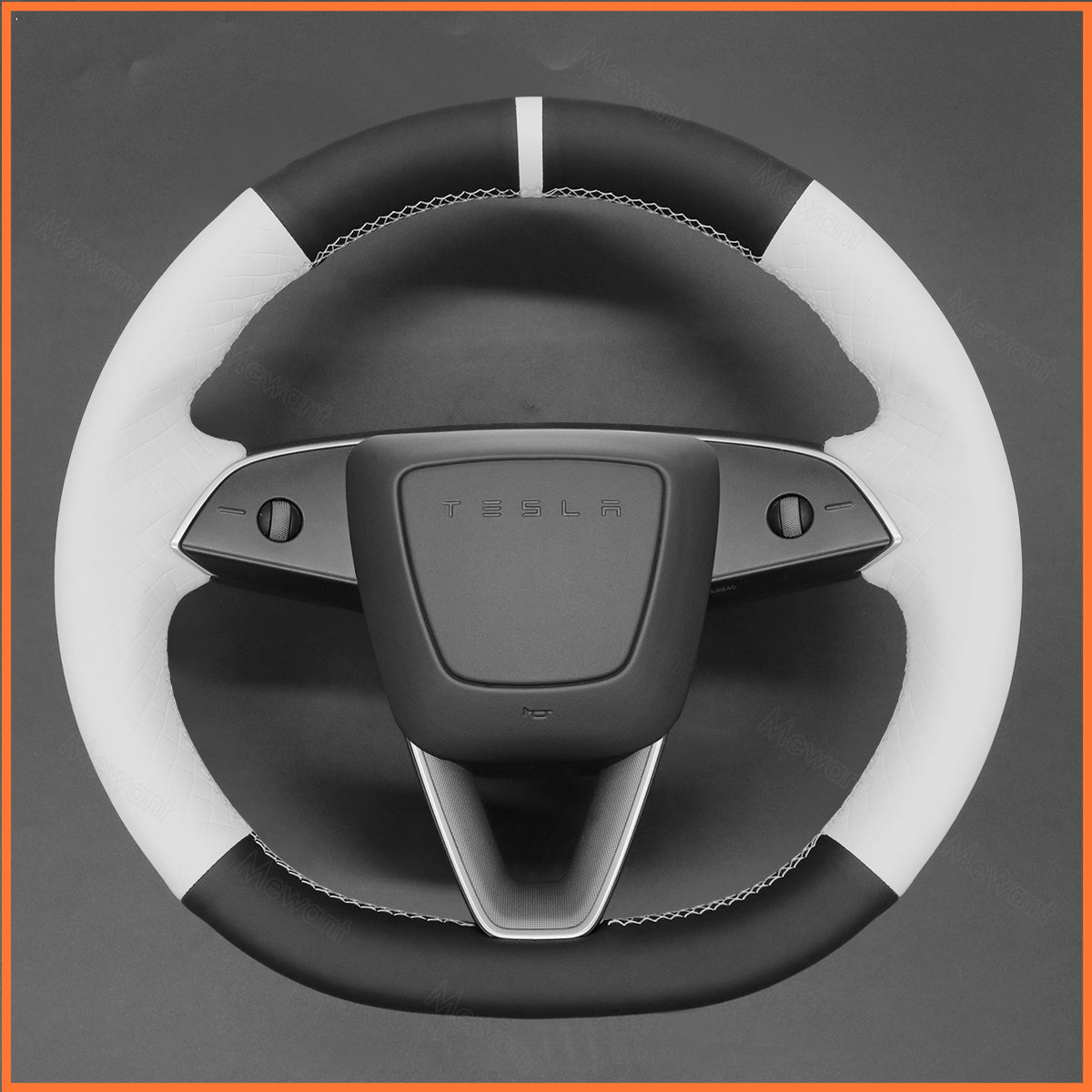 MEWANT Steering Wheel Cover for Tesla Model S 2022-2023 / Model X 2022-2023