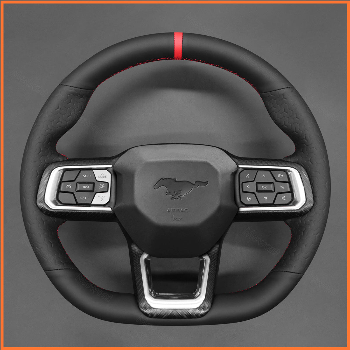 MEWANT Steering Wheel Cover for Ford Mustang 2024