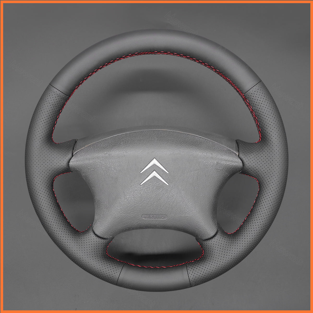 MEWANT steering wheel cover for Citroen Berlingo 2003-2008 / Jumpy 2007-2008 / Xsara 2003-2009 / Xsara Picasso 2003-2010 / C5 2001-2008 / C8 2002-2013