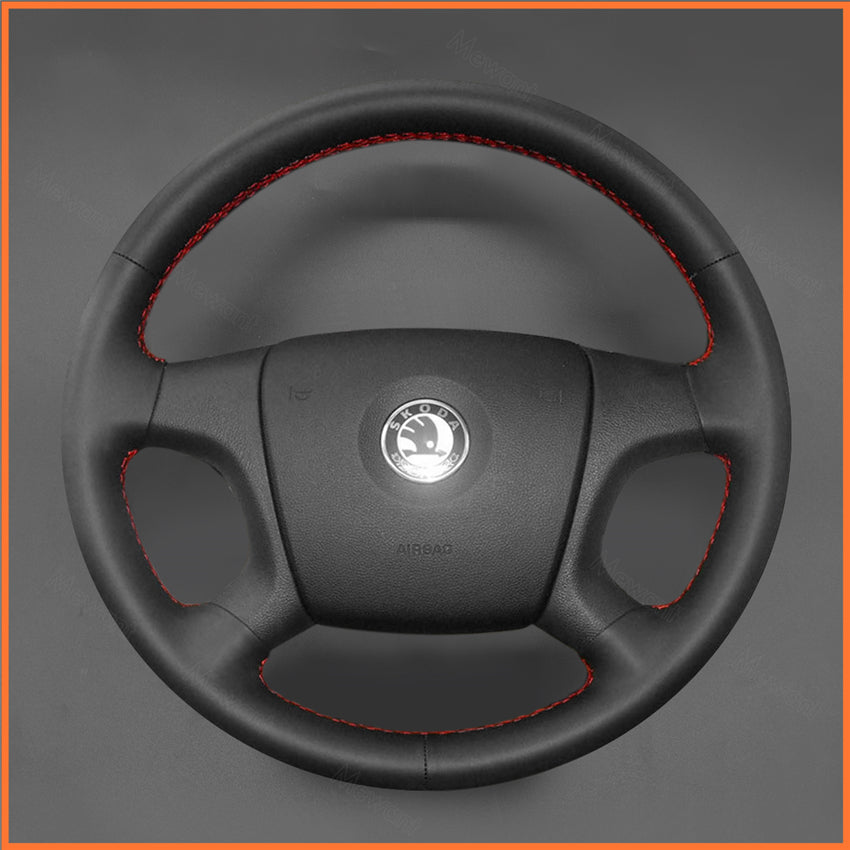 MEWANT Lenkradbezug für Skoda Fabia 2005-2009 / Skoda Octavia 2004-2009 / Roomster / Superb 2006-2008
