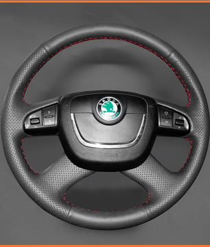 MEWANT steering wheel cover for Skoda Octavia 2009-2013 / Skoda Citigo 2011-2012 / Skoda Roomster / Skoda Fabia / Superb 2008-2013
