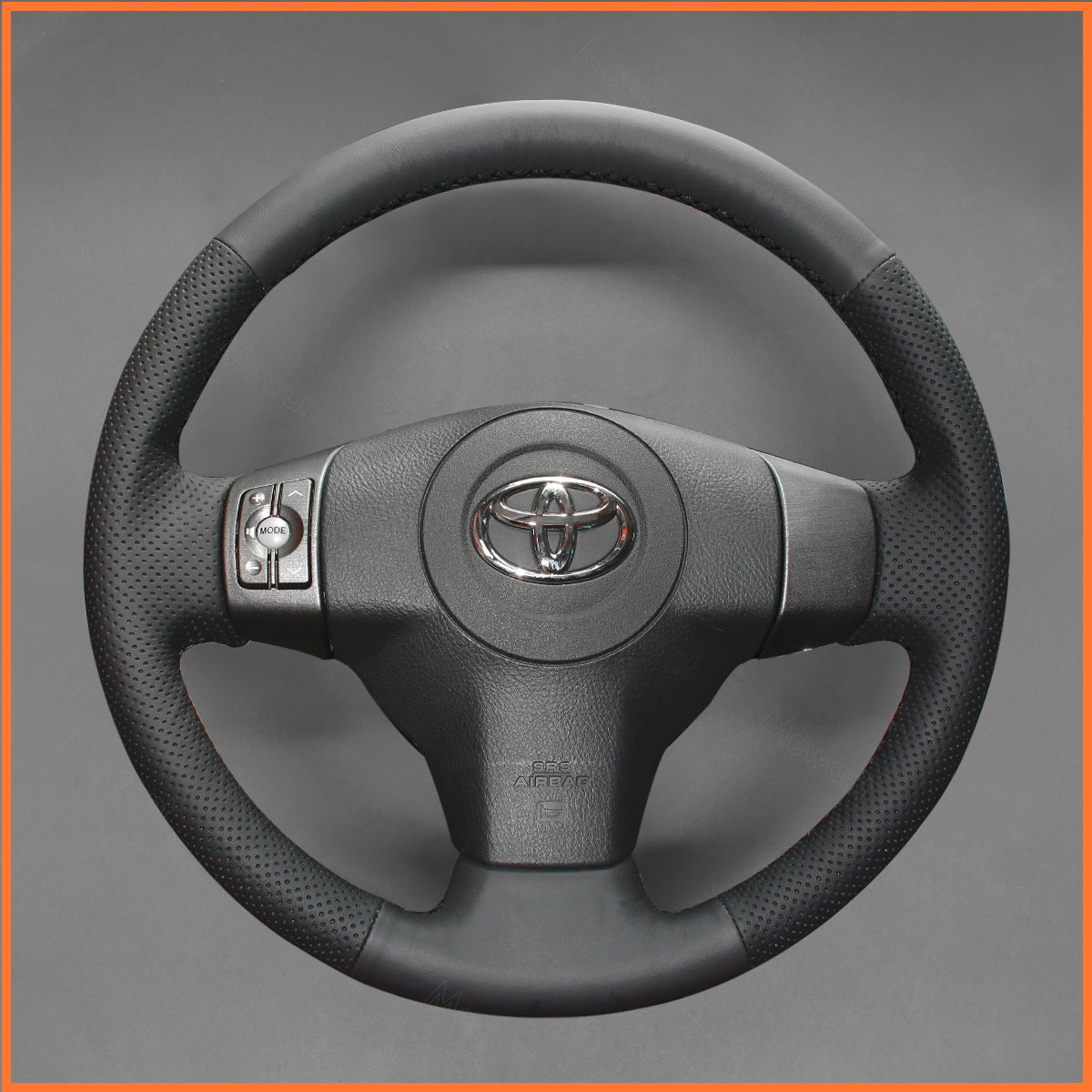 MEWANT Steering Wheel Cover for Toyota RAV4 2005-2010 / Yaris (Vitz) 2005-2011 / Urban Cruiser 2009-2014 / Passo Sette 2008-2012 / Vanguard 2007-2009 / Ist 2007-2016