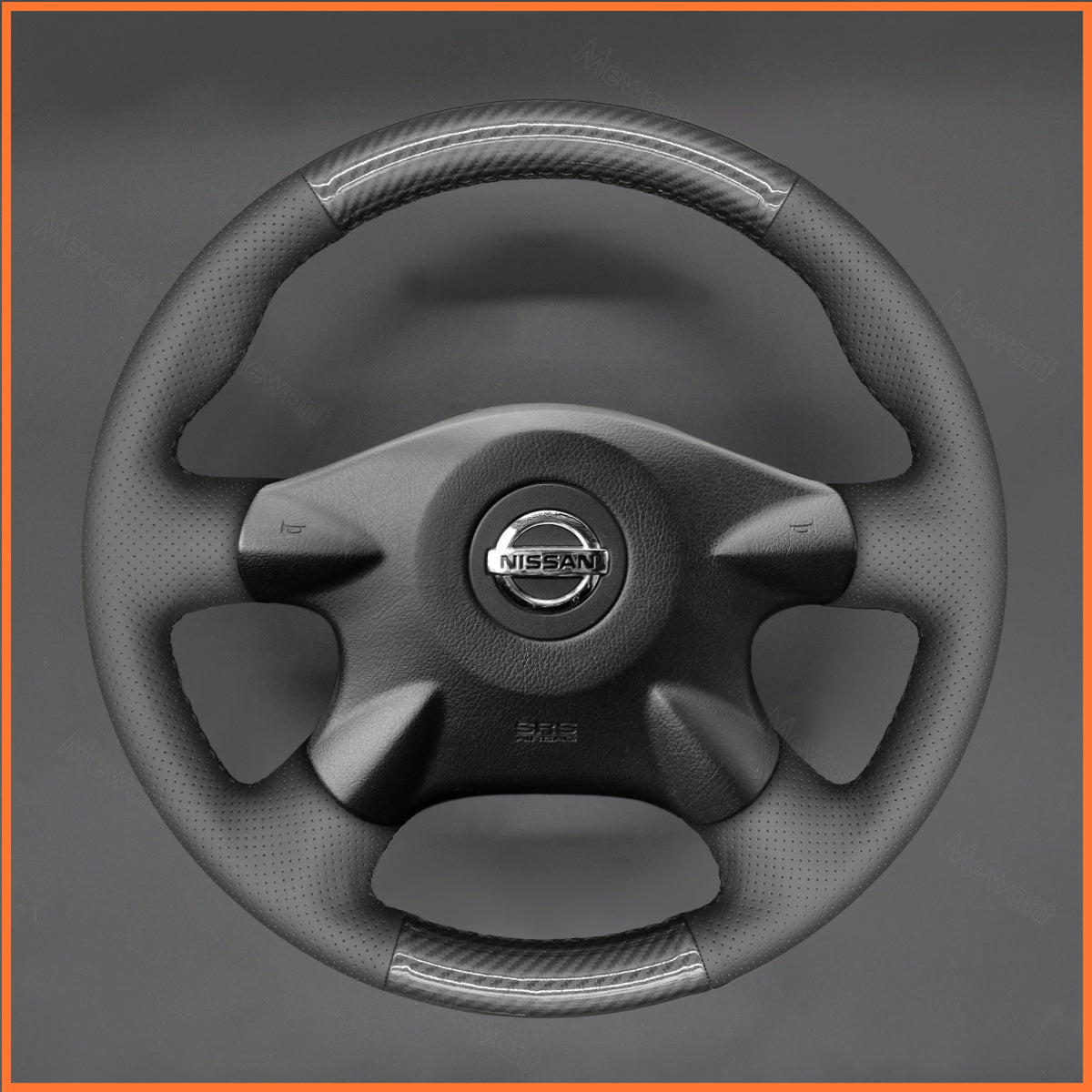 MEWANT Steering Wheel Cover for Nissan Almera (N16) Almera Tino X-Trail (T30) Primera (P12) Terrano 2 Serena Pathfinder Bluebird Sylphy Caravan