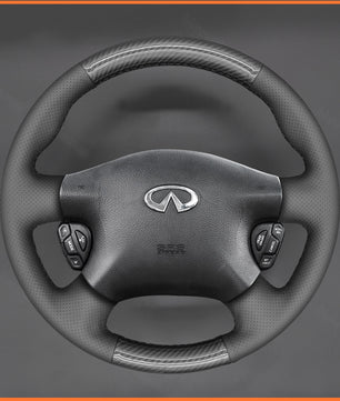 MEWANT Steering Wheel Cover for Nissan Almera (N16) / X-Trail (T30) / Primera (P12) / Terrano / Serena / Sunny 2002-2005 / AD 2003-2008 / Avenir 2003-2005