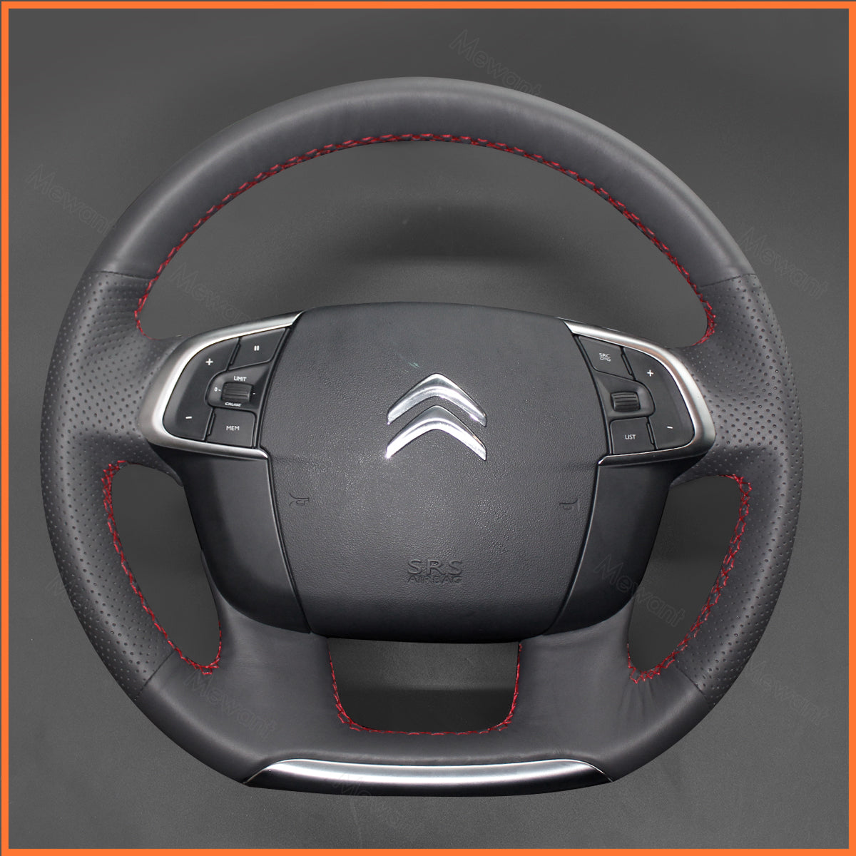 MEWANT steering wheel cover for Citroen C4 2010-2019 / DS 4 DS4 2011-2018
