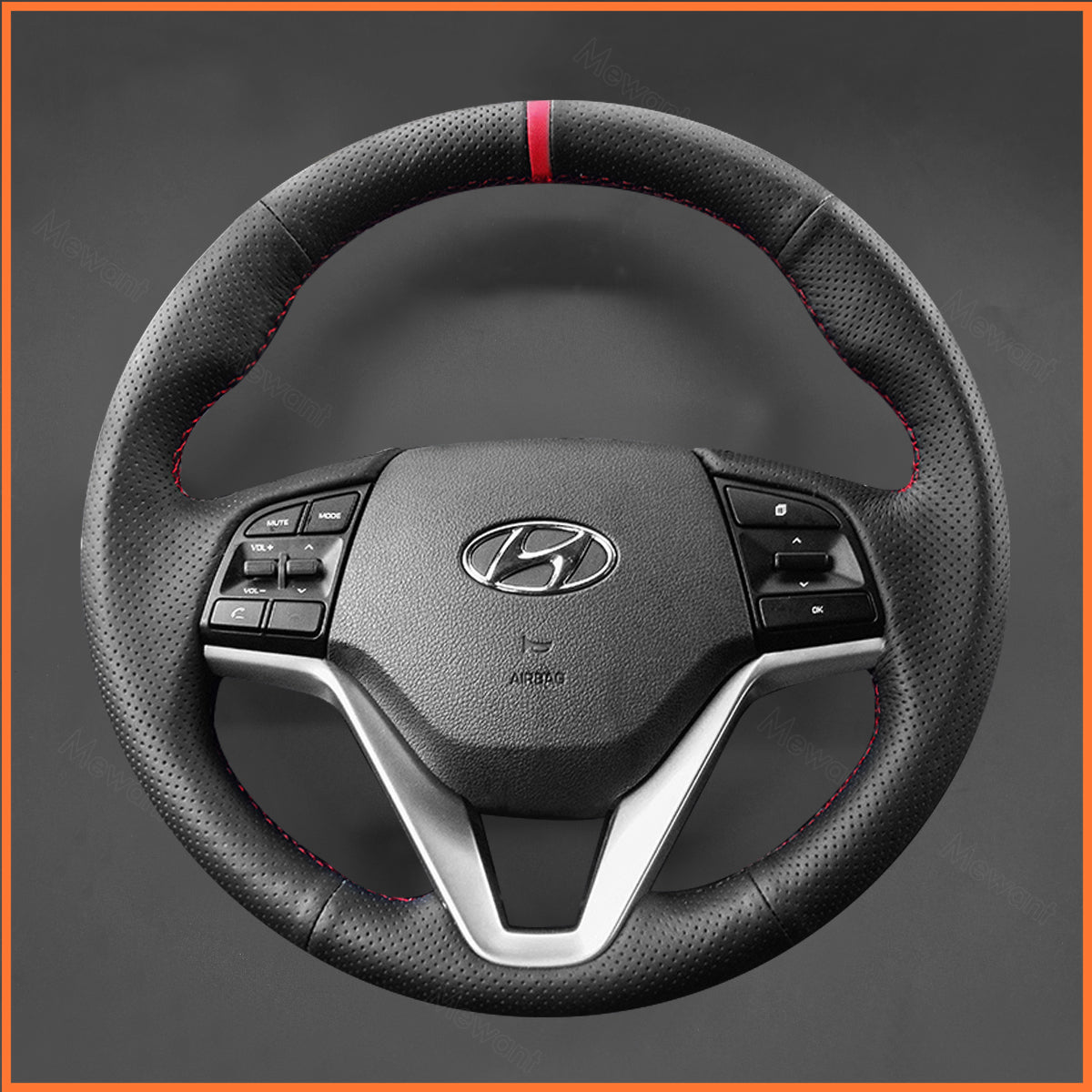 MEWANT Steering Wheel Cover for Hyundai ix25 2014-2016 / Hyundai Creta 2016 2017