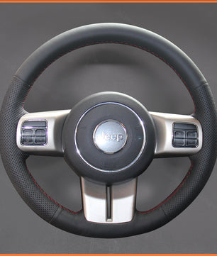 MEWANT steering wheel cover for Jeep Cherokee IV(KK) / Grand Cherokee IV(WK2) / Compass I(MK49) / Patriot / Wrangler (JK)
