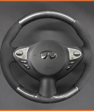 MEWANT Steering Wheel Cover for Infiniti FX FX30d FX35 FX37 FX50 2009-2015 / QX70 2013-2018 / Nissan Juke F15 2010-2019
