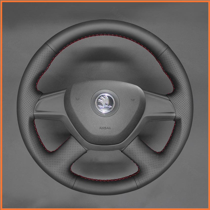 MEWANT steering wheel cover for Skoda Octavia 2014/ Skoda Fabia 2013