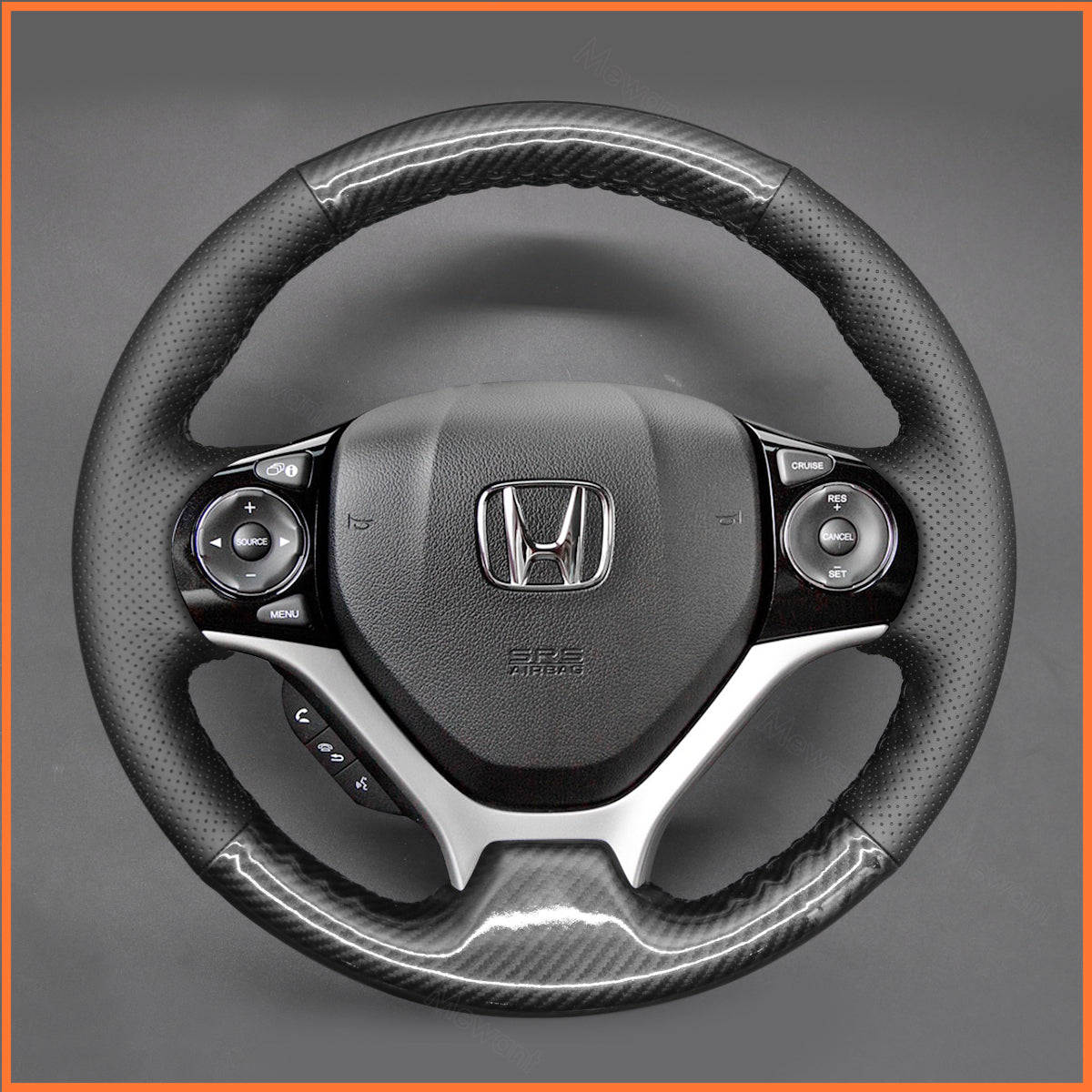 MEWANT steering wheel cover for Honda Civic 9 2012-2017