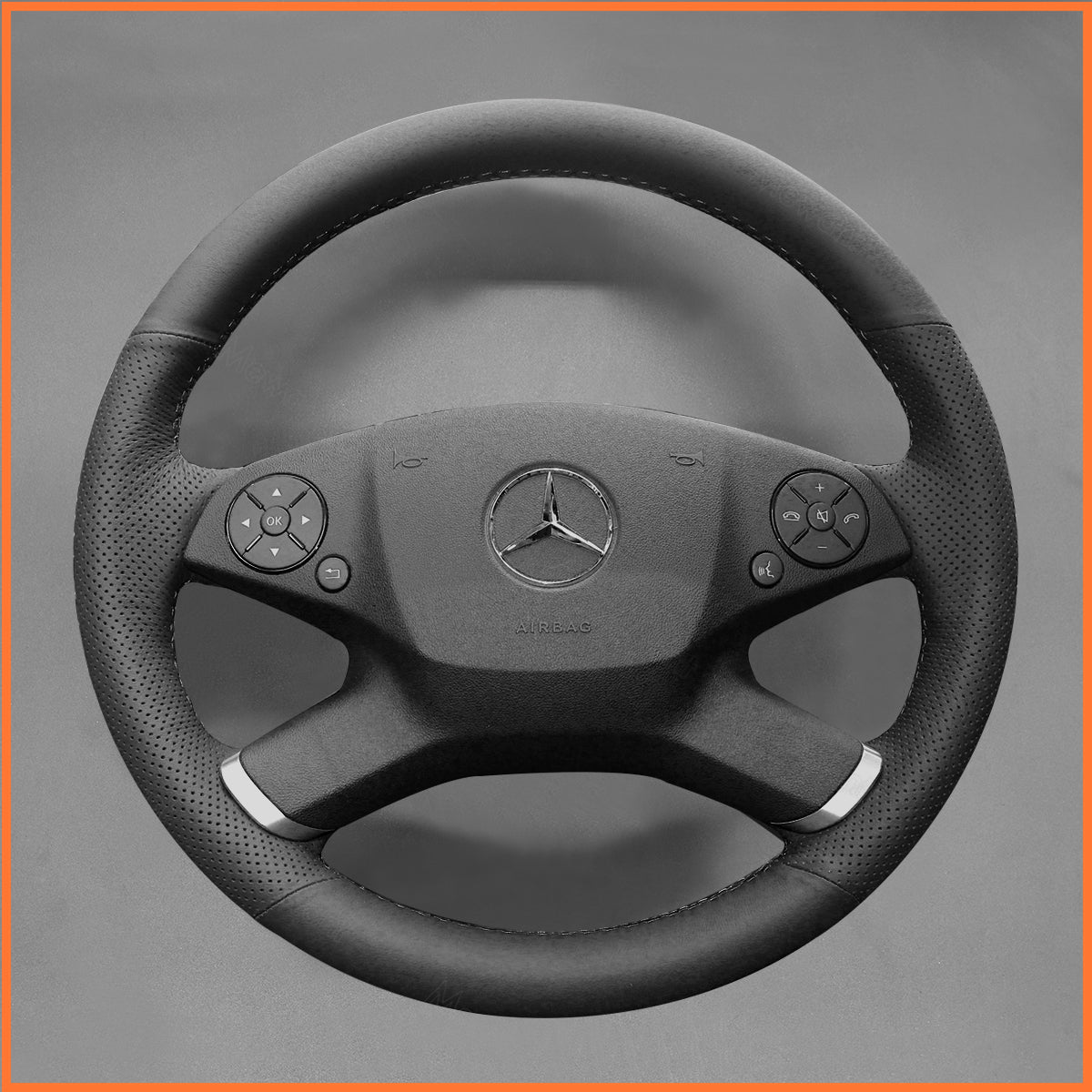 MEWANT steering wheel cover for Benz E-Class W212 2010-2011
