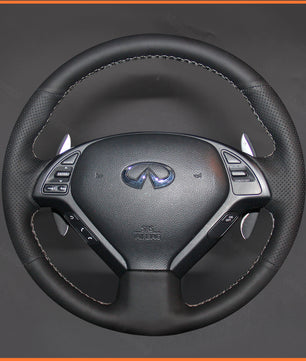 MEWANT Steering Wheel Cover for Infiniti G37 2008-2013 / EX EX30 EX35 EX37 2009-2013 / Q60 2014-2015 / QX50 2015-2017 for Nissan Skyline 2006-2014