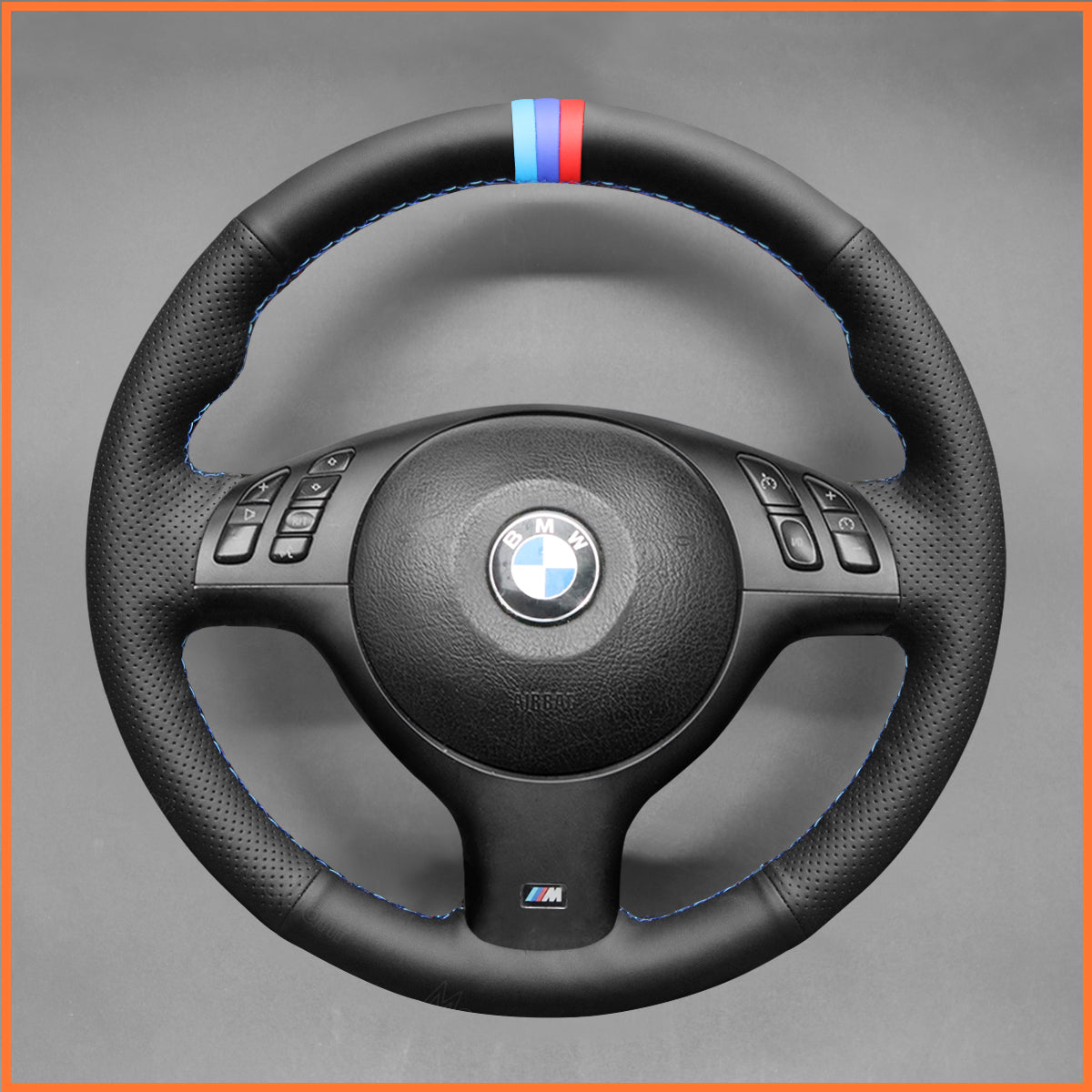 MEWANT Steering Wheel Cover for BMW 3 Series E46 E46 E45 2000-2004 / 5 Series E39 M3 E46 M5 E39 2000-2003