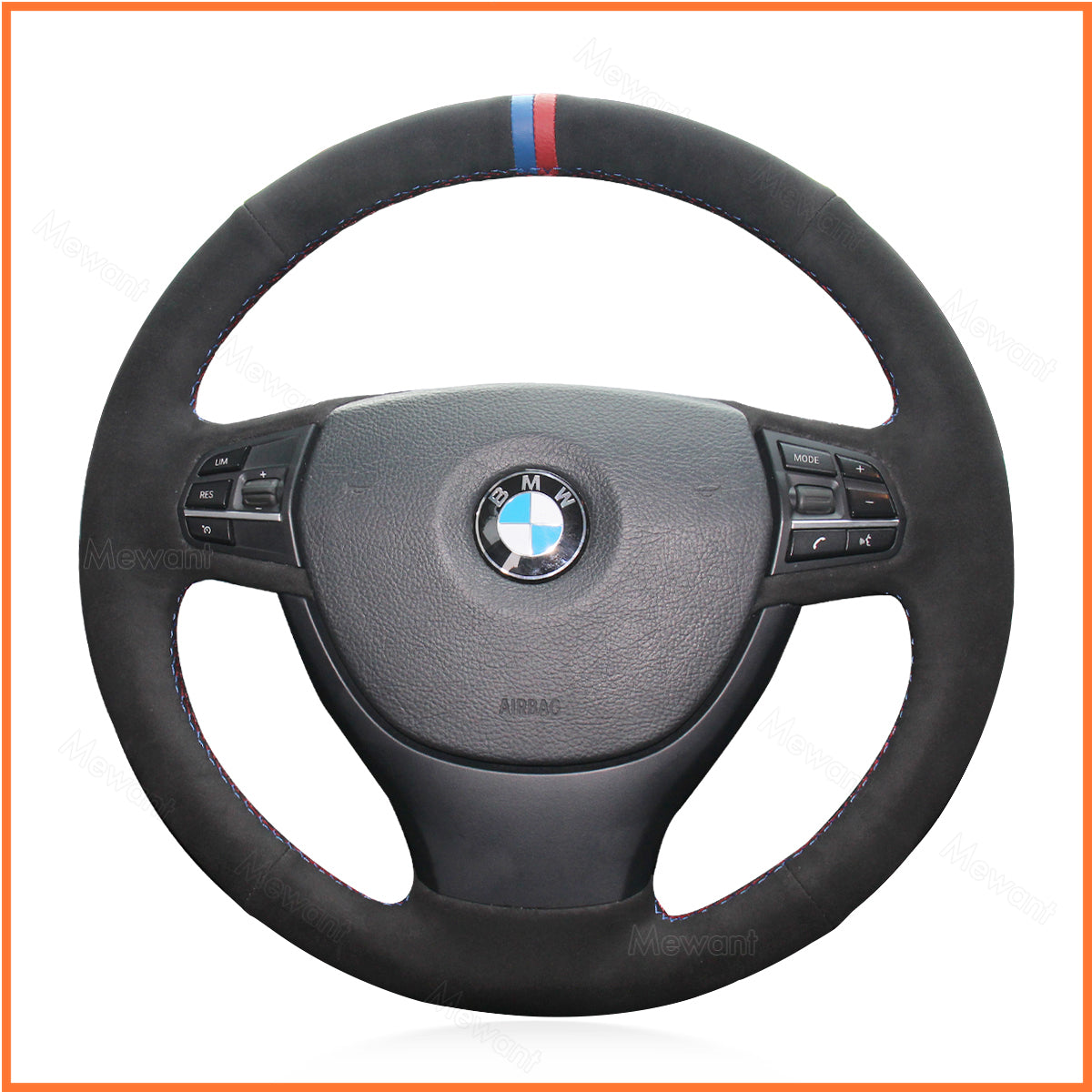 MEWANT steering wheel cover for BMW 5 Series F10 F11 F07 F01 F02