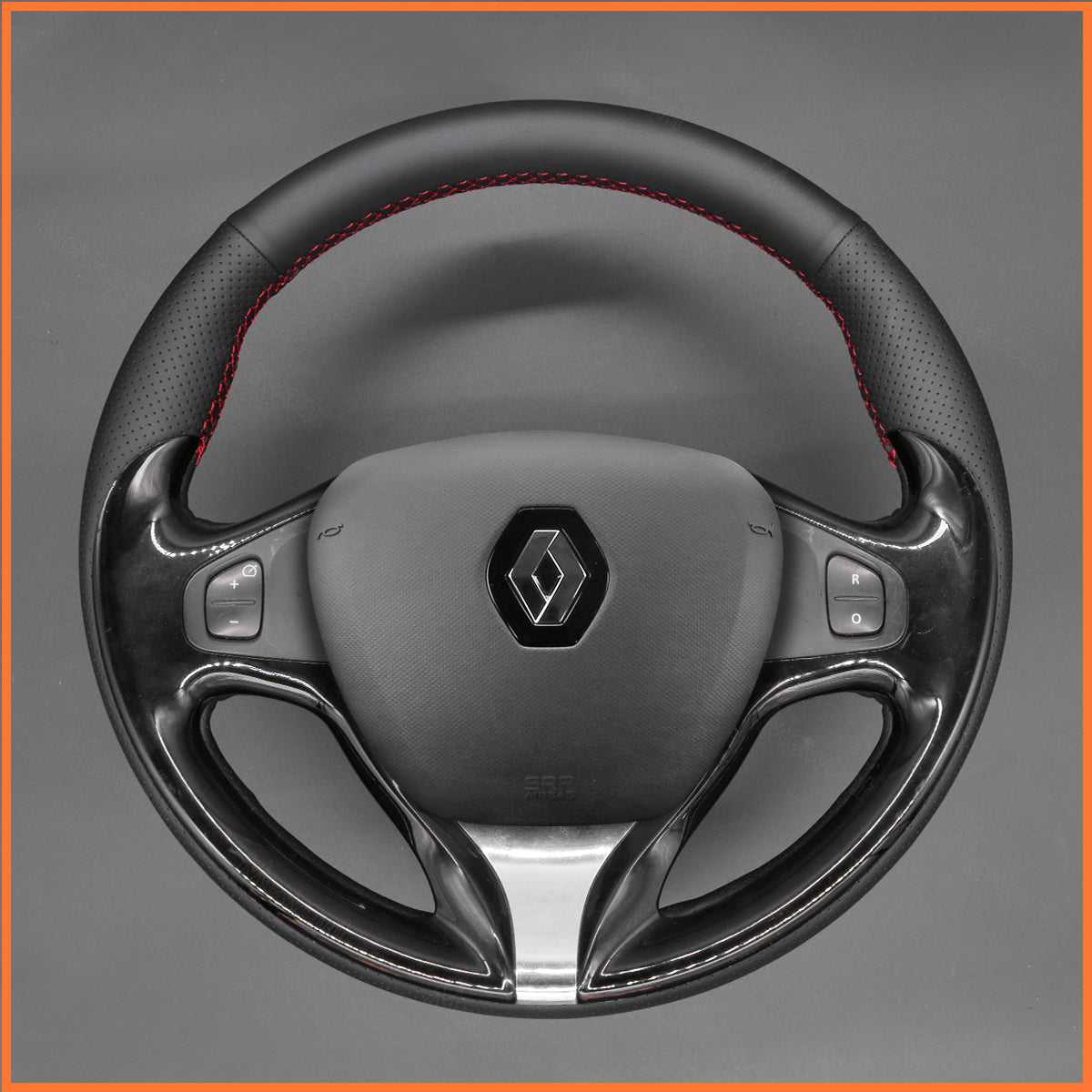 MEWANT steering wheel cover for Renault Clio 4 2012-2016 / Captur 2013-2016 Renault Samsung QM3 2013-2015
