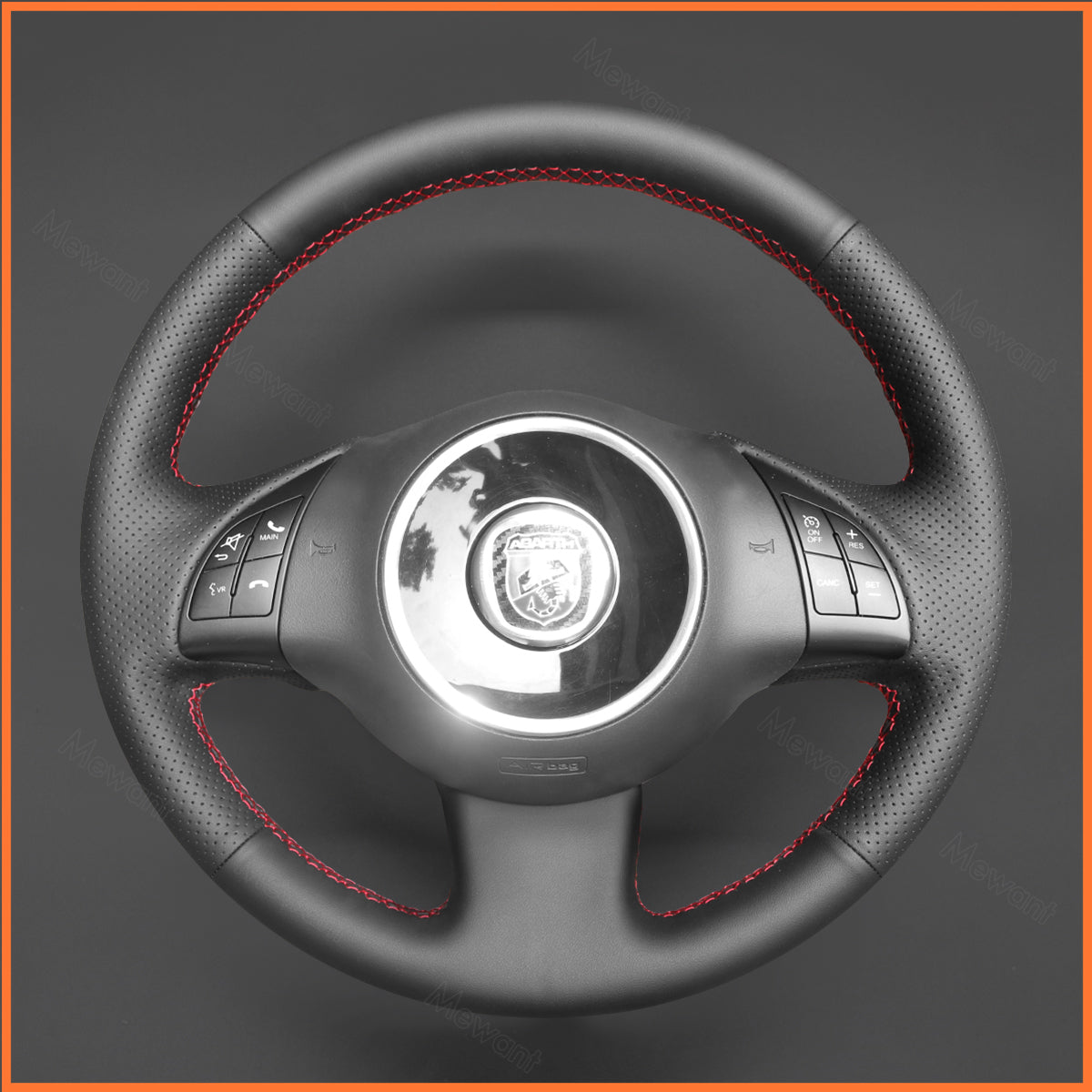 MEWANT steering wheel cover for Fiat 500 2007-2015 / Fiat 500e 2014-2018 / Fiat 500C 2014-2017
