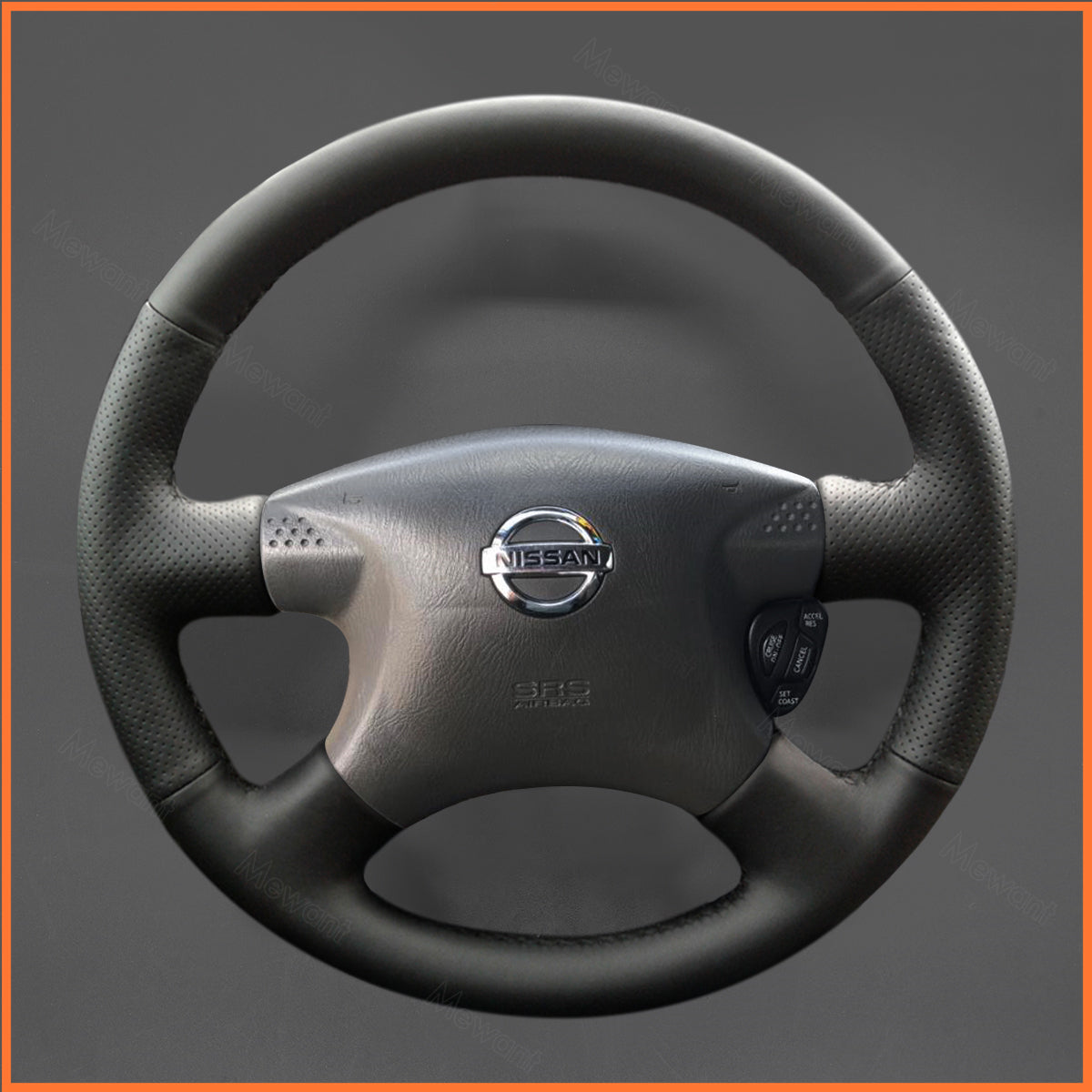 MEWANT Steering Wheel Cover for Nissan Bluebird Sylphy 2000-2002 / Caravan 2001-2003 / Expert 1999-2002 / Pickup 2000-2002 / AD 1999-2002 / Serena 2000-2002 / Sunny 1998-2002