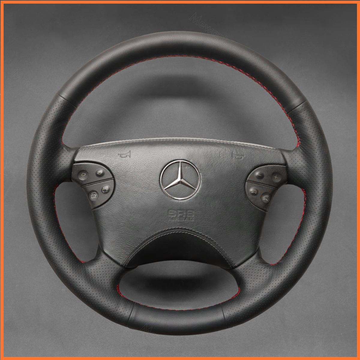 MEWANT steering wheel cover for Benz CLK-Class W208 C208 E-Class W210 G-Class W463