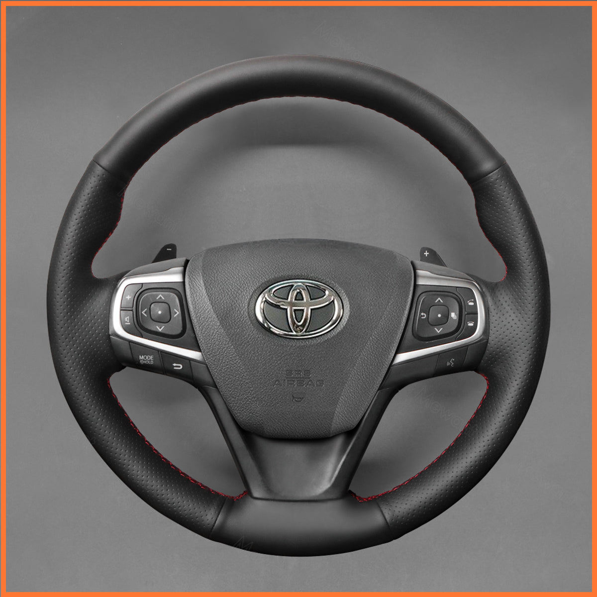 MEWANT steering wheel cover for Toyota Avensis 2015-2019 / Camry 2015-2017 / Verso 2016-2018 / Avalon 2013-2018 / Previa (Estima) 2016-2020 / Harrier 2013-2020 / Noah (Voxy) 2014-2020 / Premio 2016-2020