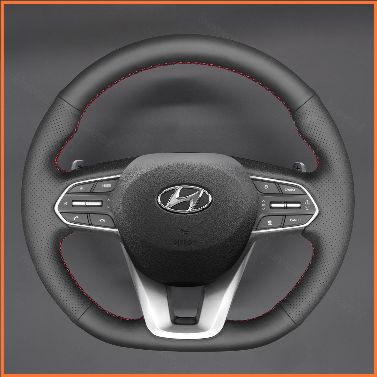 MEWANT steering wheel cover for Hyundai Santa Fe 2018-2020
