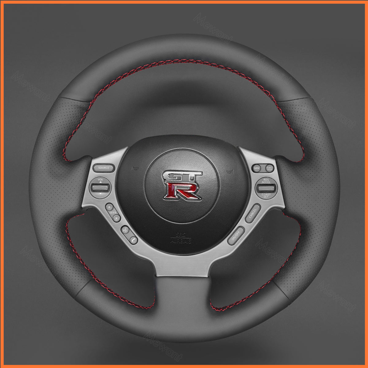 MEWANT Steering Wheel Cover for Nissan GTR GT-R (Nismo) 2008-2016