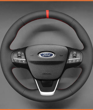MEWANT Steering Wheel Cover for Ford Focus IV Kuga III Puma Bronco Sport Fiesta VII Maverick Tourneo Courier Tourneo Custom
