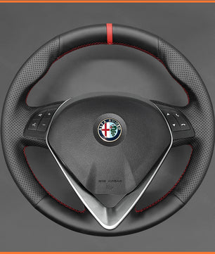 MEWANT Lenkradbezug für Alfa Romeo Giulietta 2014-2021 / MiTo 2014-2019 per Hand Nähen Lenkradschoner