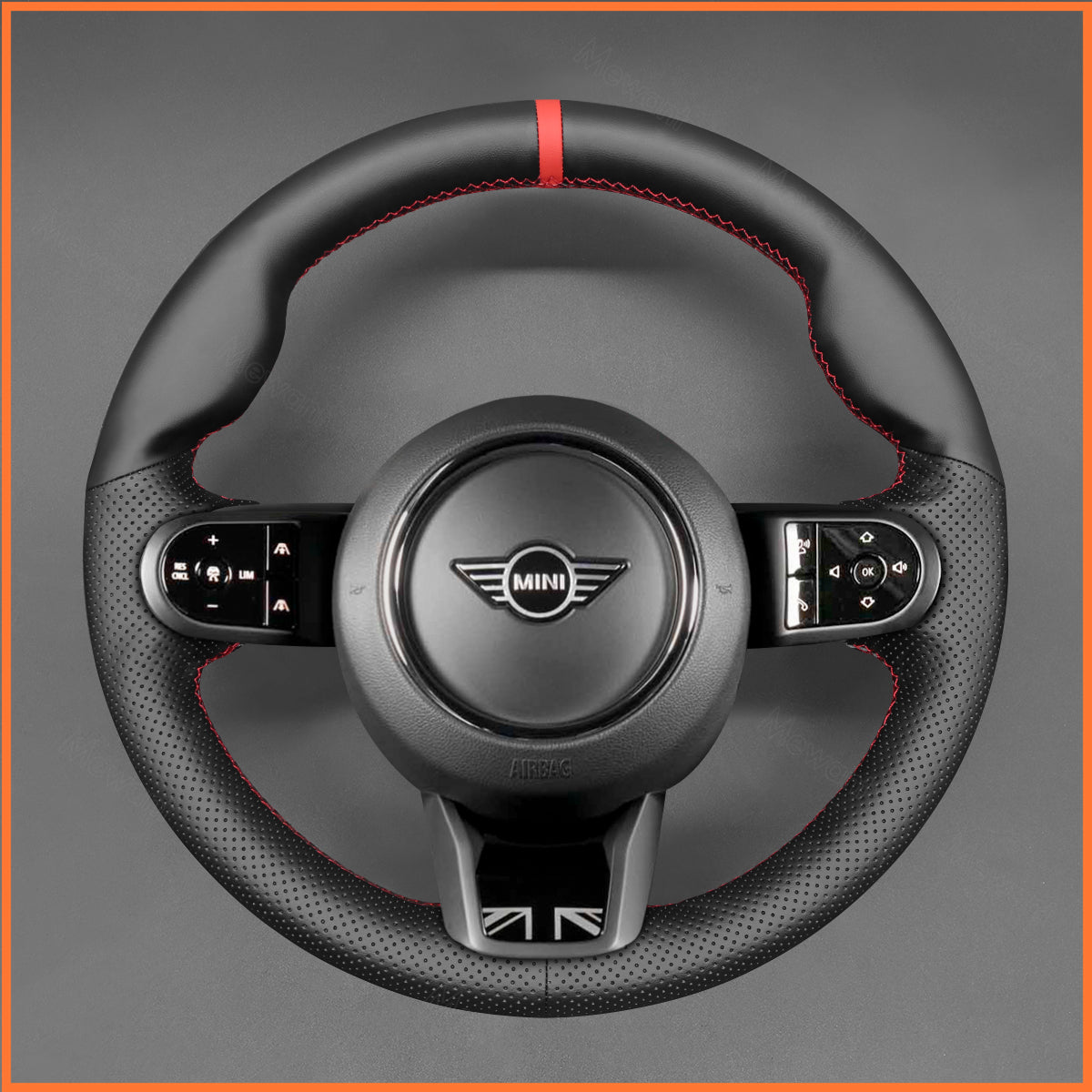 MEWANT Lenkradbezug für Mini Clubman (F54) 2021-2024 / Convertible (Cabrio) F57 2021-2024 / Countryman (F60) 2021-2024 / Hatchback (F55/F56) 2021-2024
