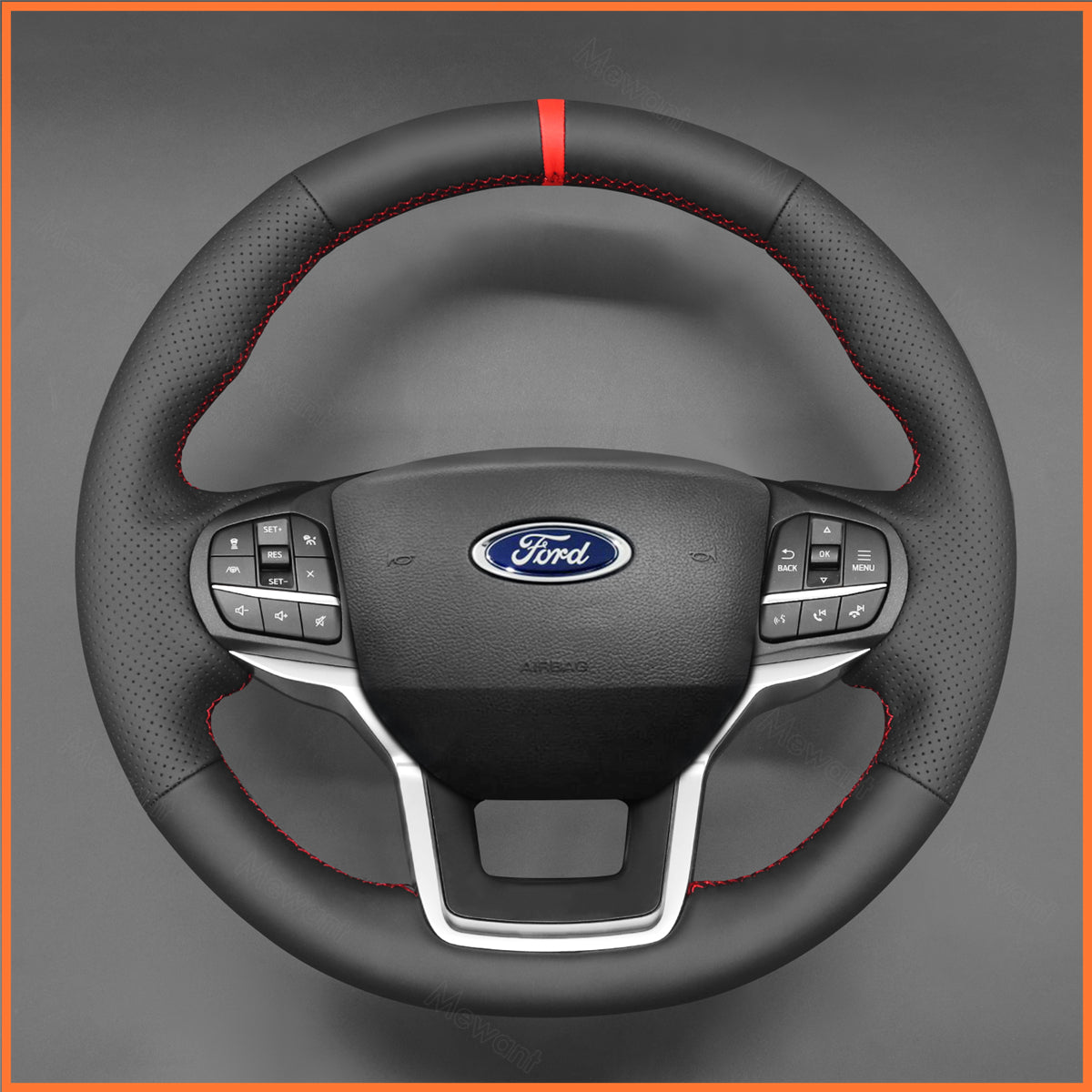 MEWANT Steering Wheel Cover for Ford Explorer 2020-2024