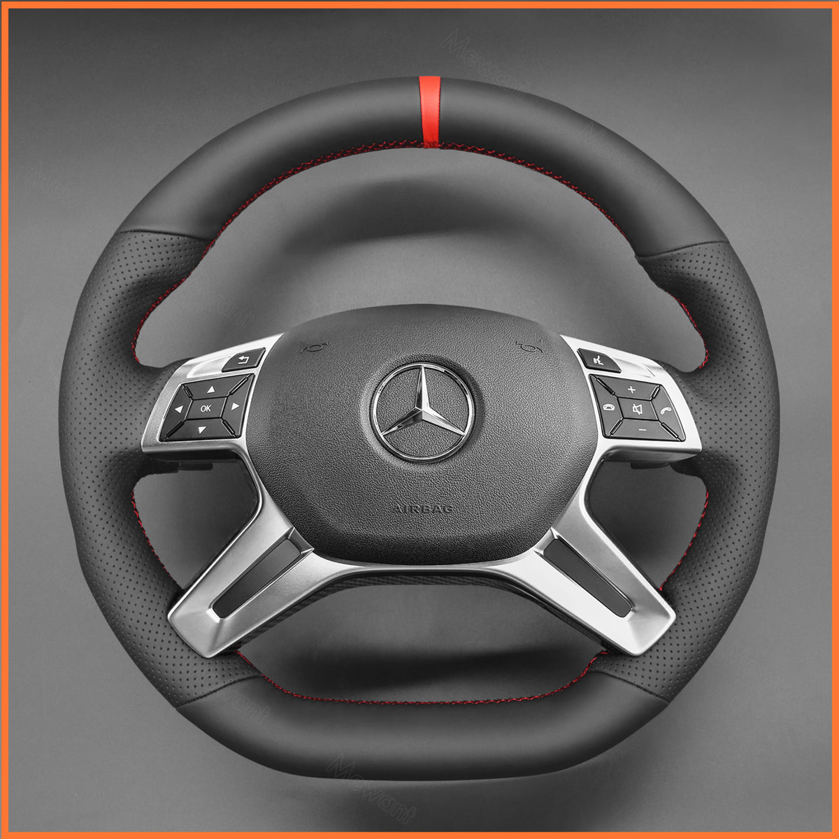 MEWANT steering wheel cover for Benz GL 63 AMG (X166) ML 63 AMG (W166) G 63 AMG (W463 G 65 AMG (W463) G-Class