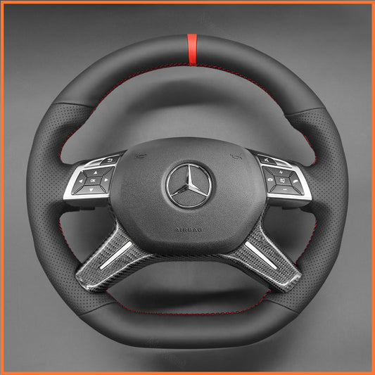 MEWANT Lenkradbezug für Mercedes-Benz GL 63 AMG (X166) / ML 63 AMG / G 63 / G 65 / G-Class (W463) 2017-2018