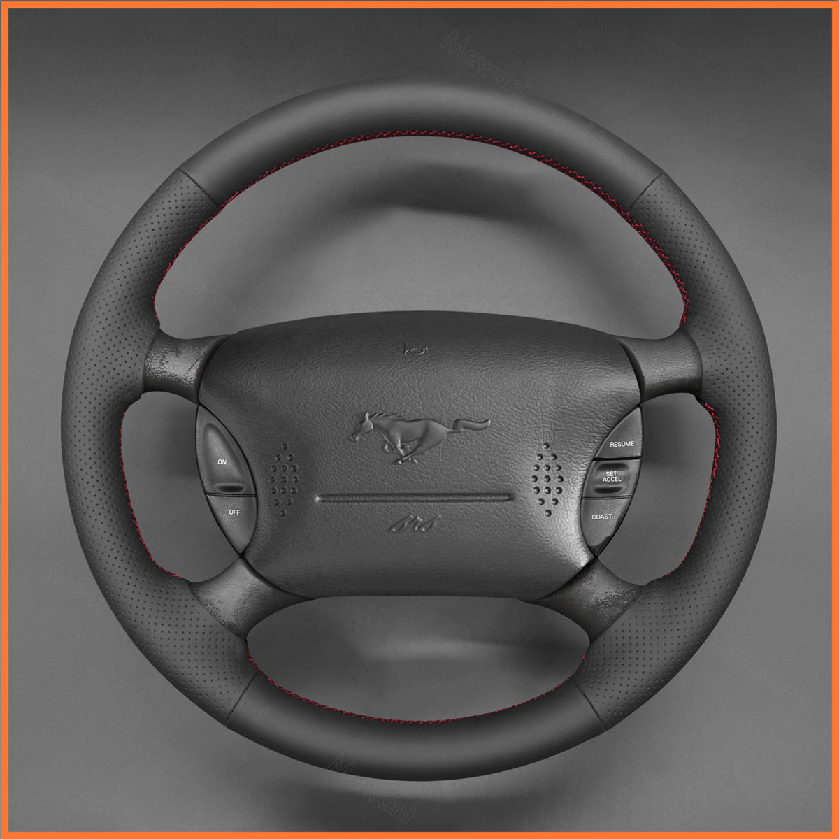 MEWANT Steering Wheel Cover for Ford Mustang 1994-2004 Ford F-150 Lightning 1994-2004