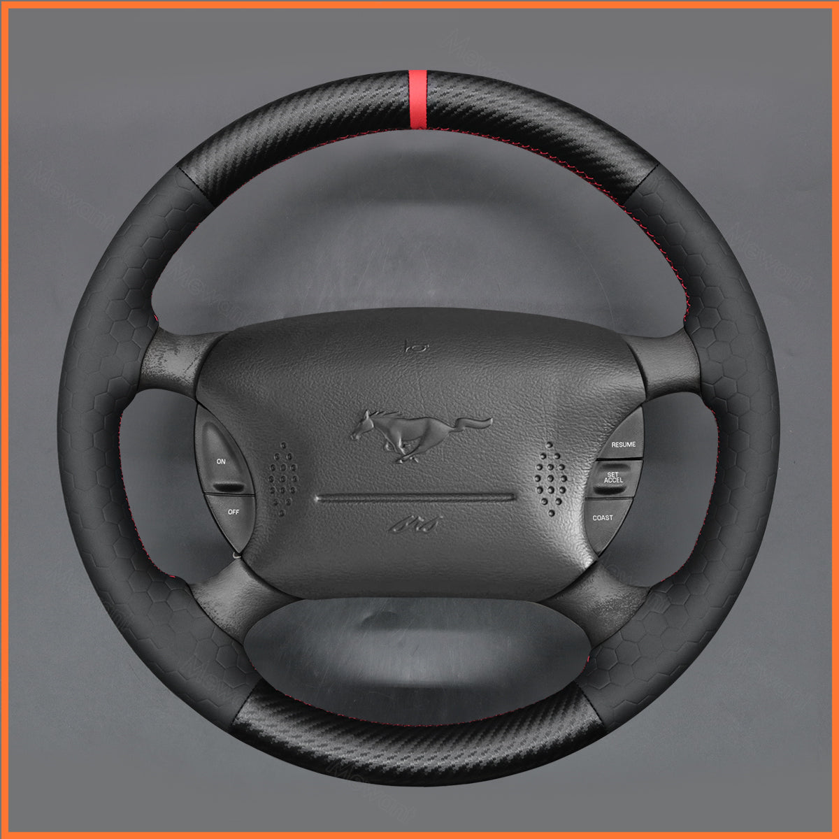 MEWANT Steering Wheel Cover for Ford Mustang 1994-2004 Ford F-150 Lightning 1994-2004
