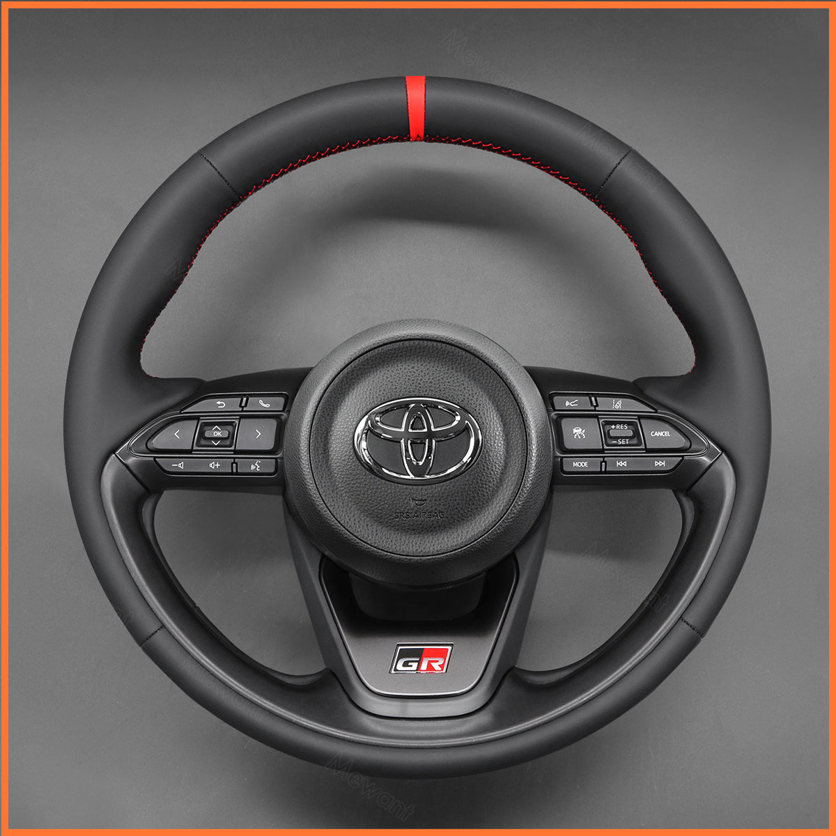 MEWANT steering wheel cover for Toyota Yaris IV (XP210) 2020-2024 / Yaris Cross 2021-2024 / Aygo X 2022-2024
