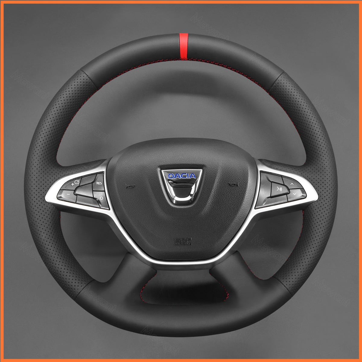 MEWANT steering wheel cover for Dacia Logan 2020 / Dacia Sandero 2018 / Dacia Duster 2022 / Dacia Spring 2021