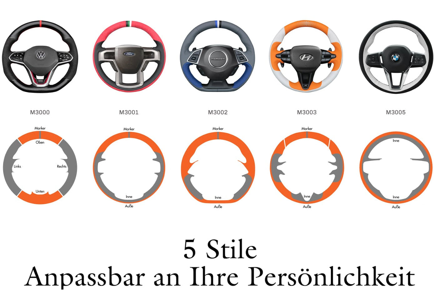 MEWANT Steering Wheel Cover for Mercedes-Benz W204 C-Class C280 C230 C180 C260 C200 C300 2007-2010