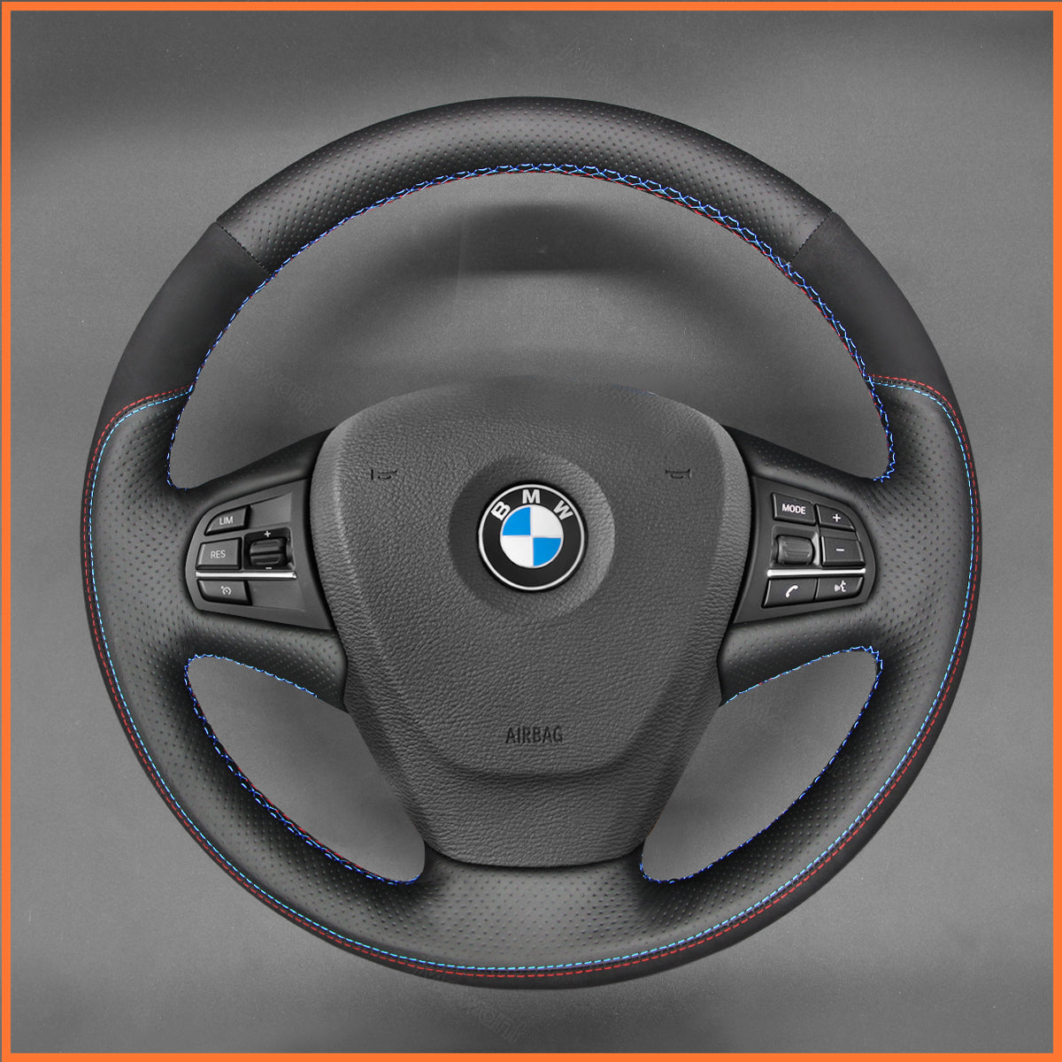 MEWANT steering wheel cover for BMW X3 F25 2010-2017 X5 F15 2013-2017