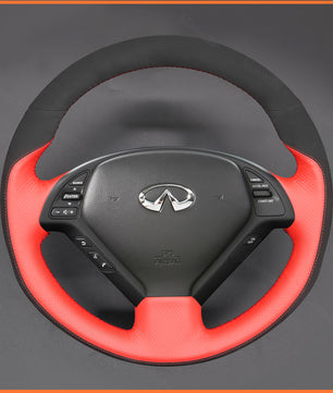 MEWANT Steering Wheel Cover for Infiniti G37 2008-2013 / EX EX30 EX35 EX37 2009-2013 / Q60 2014-2015 / QX50 2015-2017 for Nissan Skyline 2006-2014