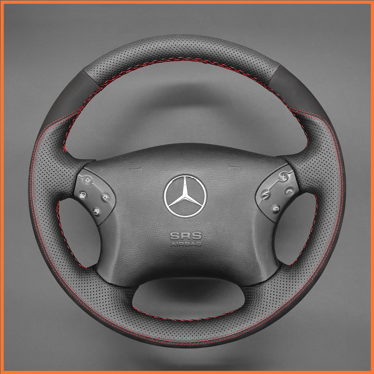 MEWANT Steering Wheel Cover for C-Class W203 2001-2007 / C32 AMG 2002-2003