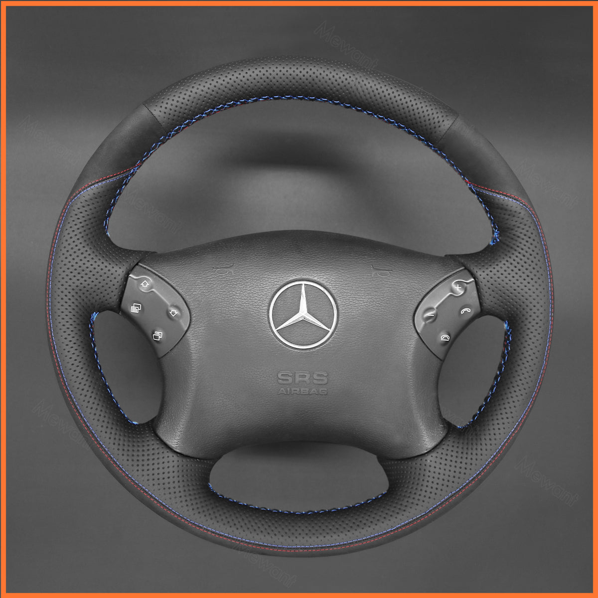 MEWANT Steering Wheel Cover for C-Class W203 2001-2007 / C32 AMG 2002-2003
