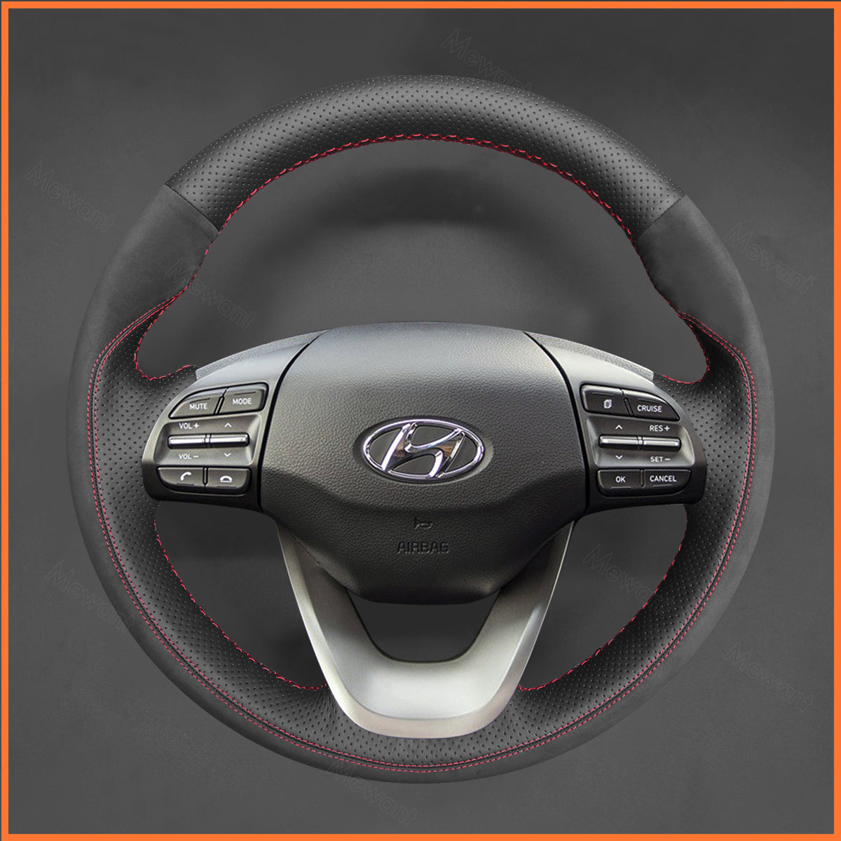 MEWANT steering wheel cover for Hyundai Kona 2017-2022