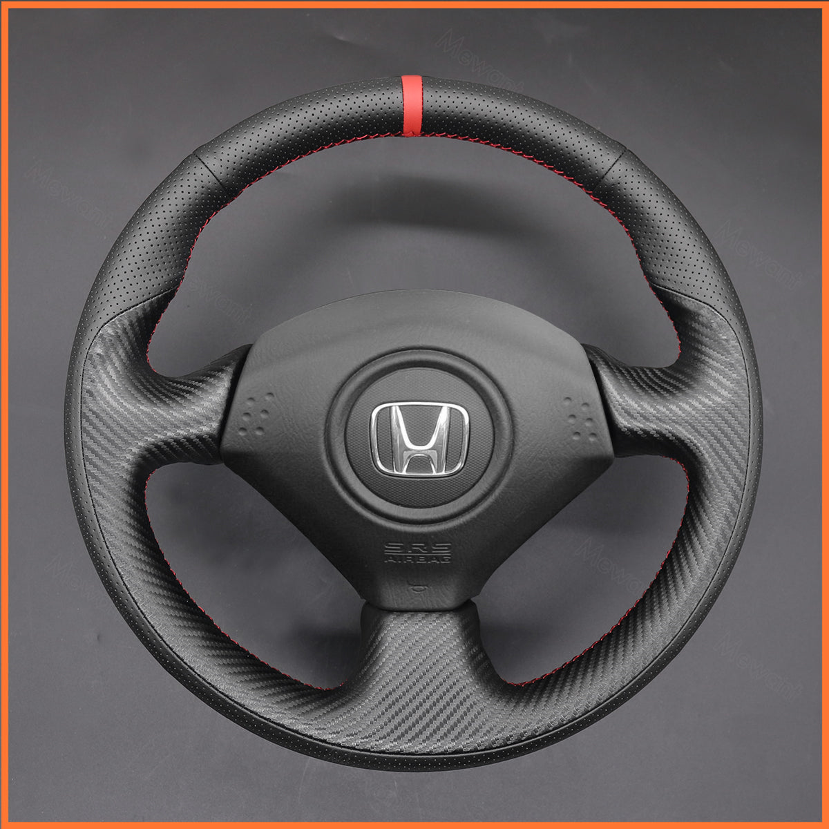 MEWANT Steering Wheel Cover for Honda S2000 1999-2009 / Civic Type R 2001-2006 / Integra 2001-2006