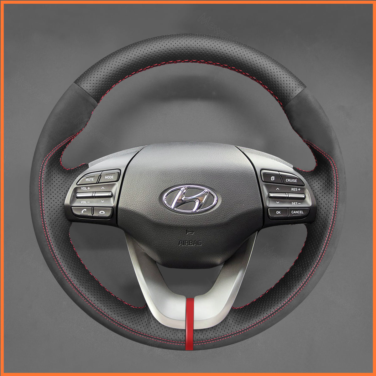 MEWANT steering wheel cover for Hyundai i30 III 2017-2023