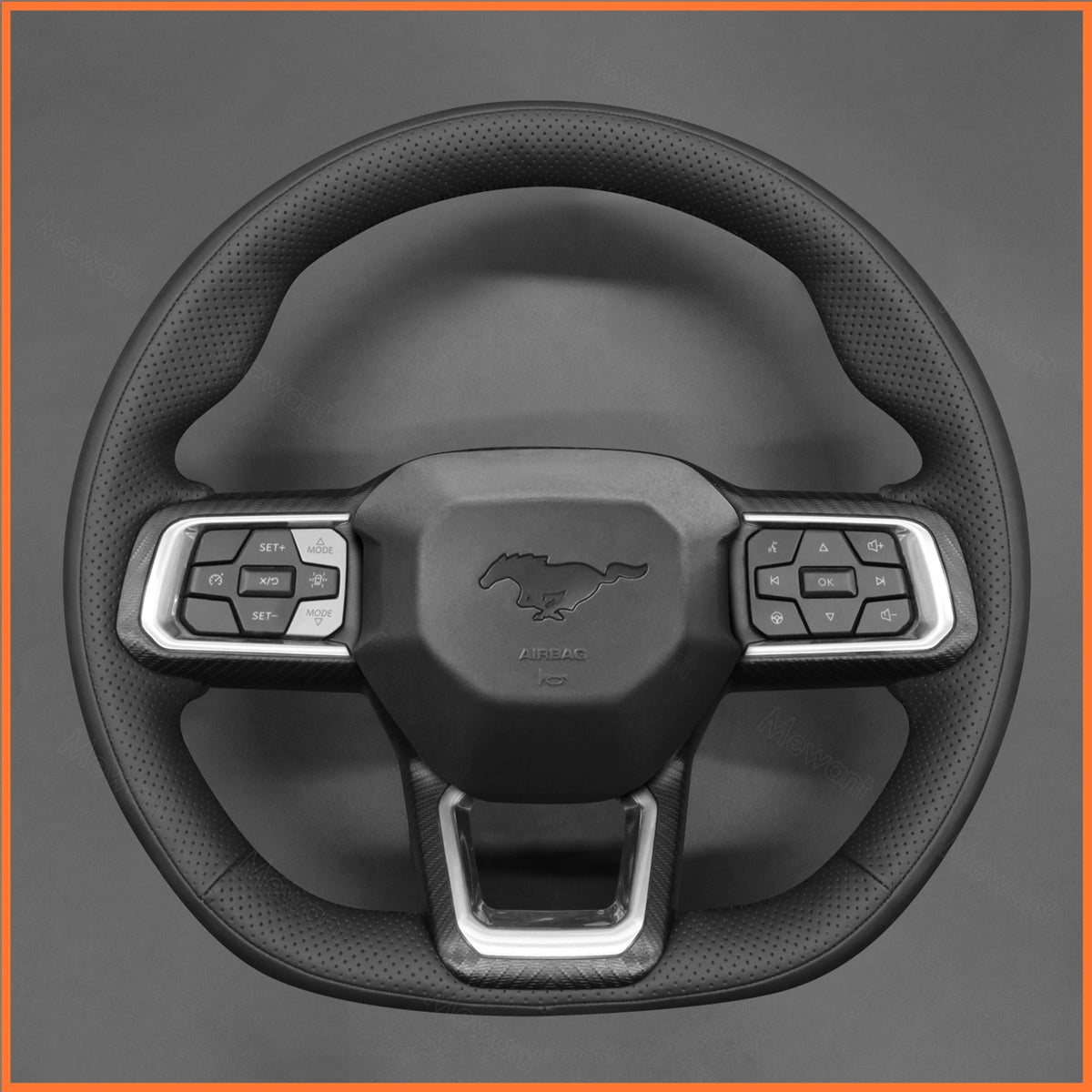 MEWANT Steering Wheel Cover for Ford Mustang 2024