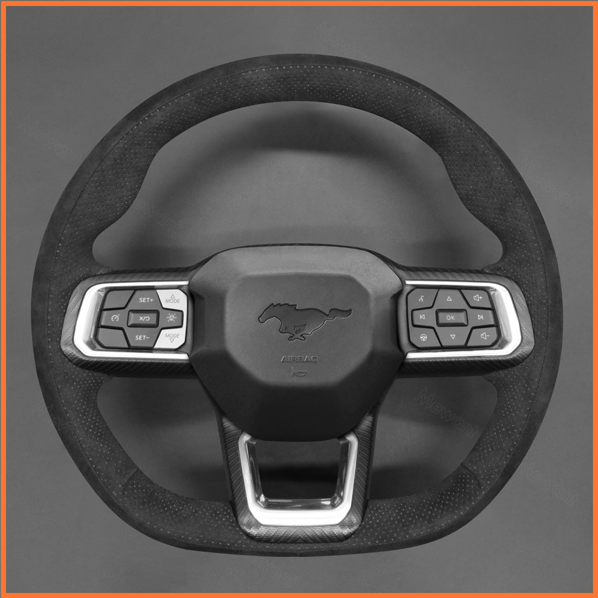 MEWANT Steering Wheel Cover for Ford Mustang 2024