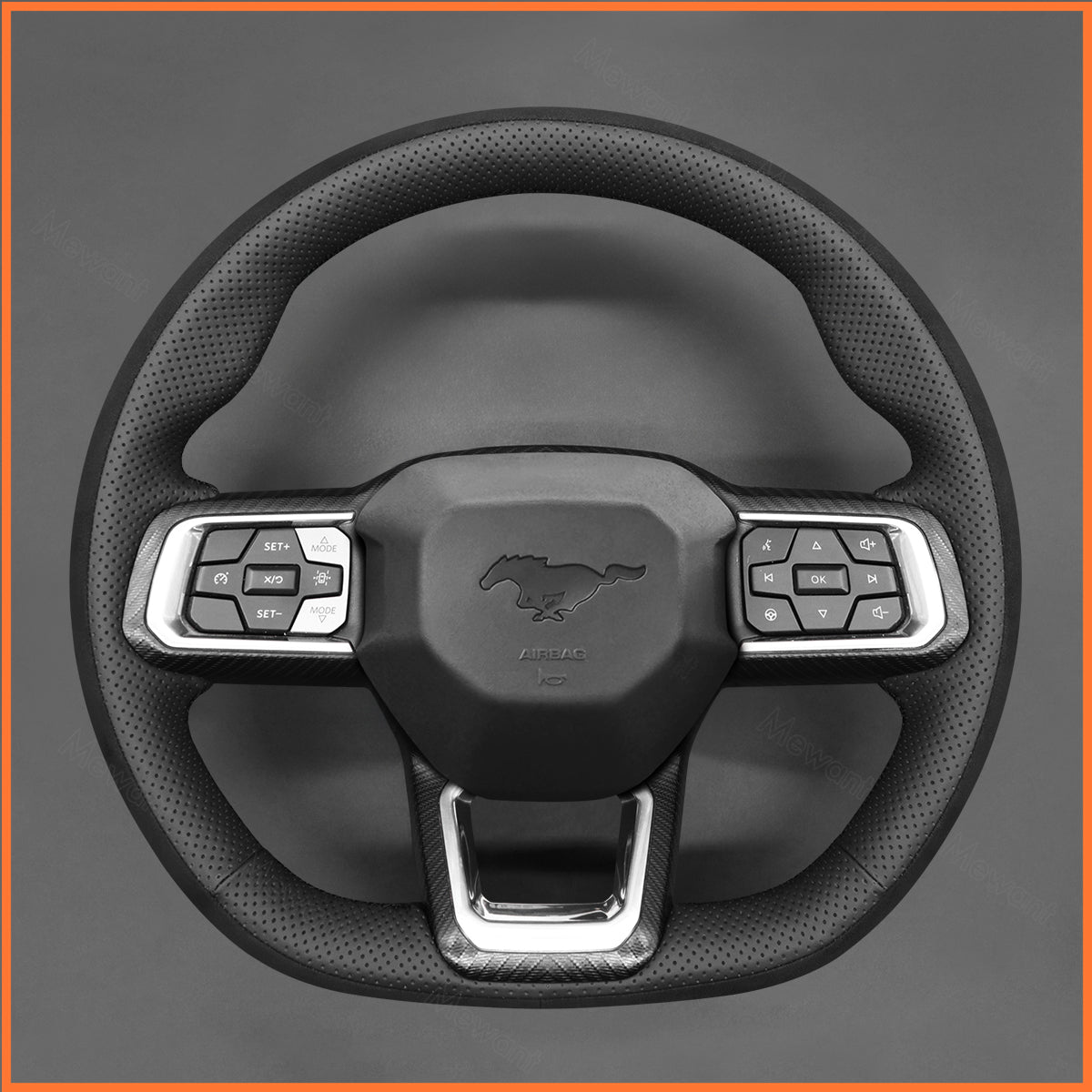 MEWANT Steering Wheel Cover for Ford Mustang 2024