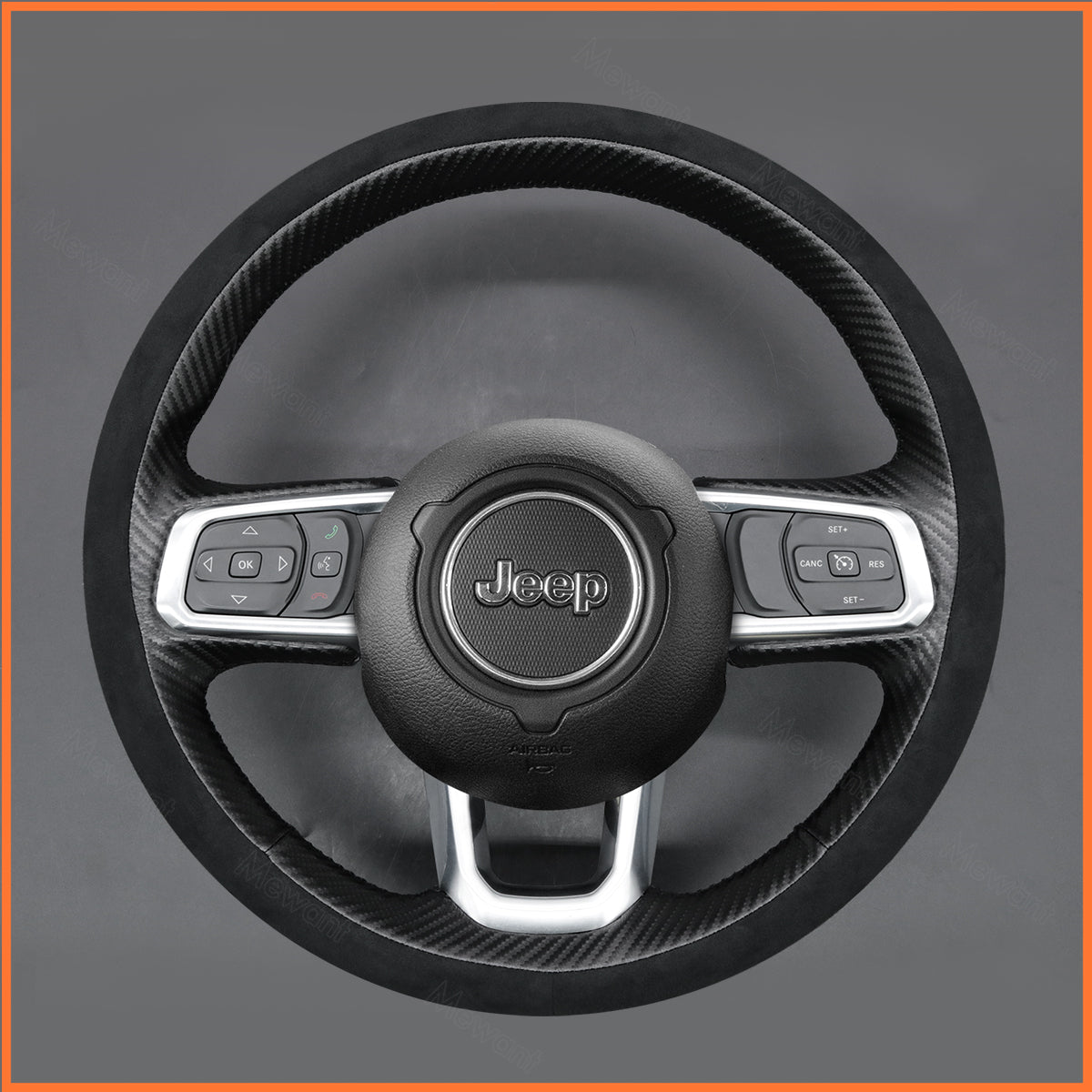 MEWANT Lenkradbezug für Jeep Wrangler (JL) 2018-2023 / Gladiator (JT) 2020-2023