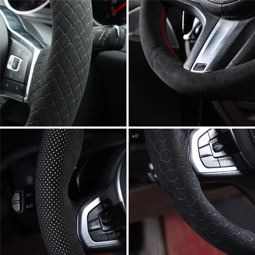 MEWANT Steering Wheel Cover for Ford Mustang 2015-2024