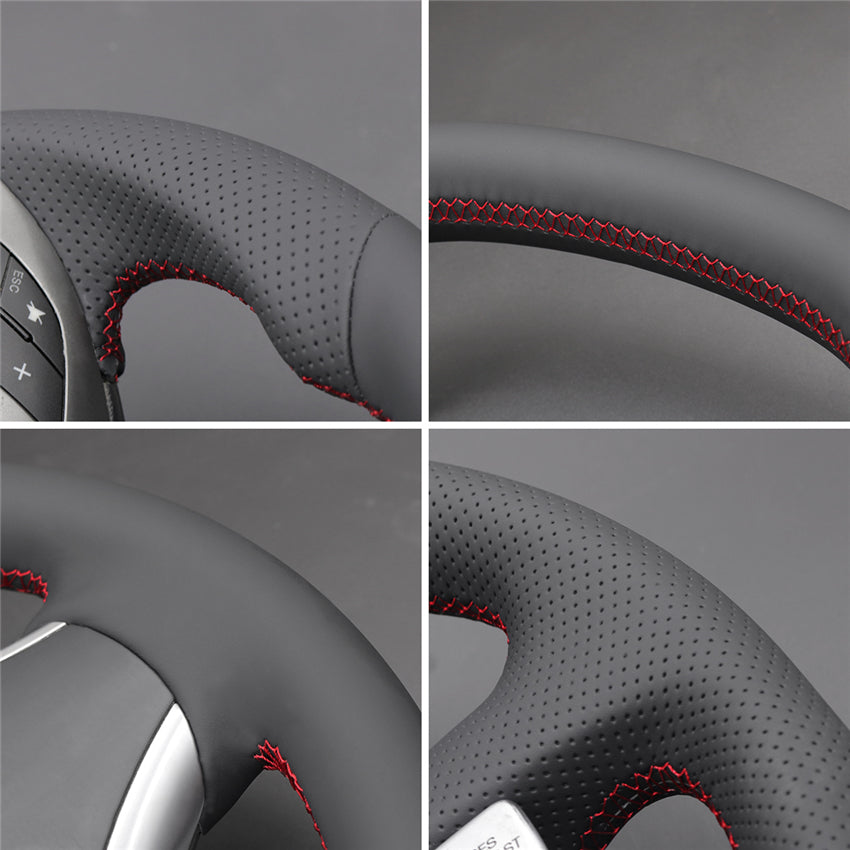 MEWANT Steering Wheel Cover for Ford Mondeo 2014-2022 / S-Max 2015-2024 / Edge 2015-2020 / Galaxy 2015-2023