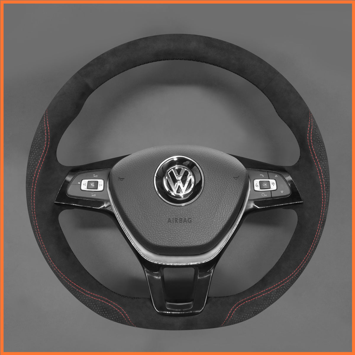 MEWANT Lenkradbezug für VW Caddy / Crafter / Passat / Golf 7 / Polo / Arteon / Tiguan / Touareg / Jetta Variant 2015-2021